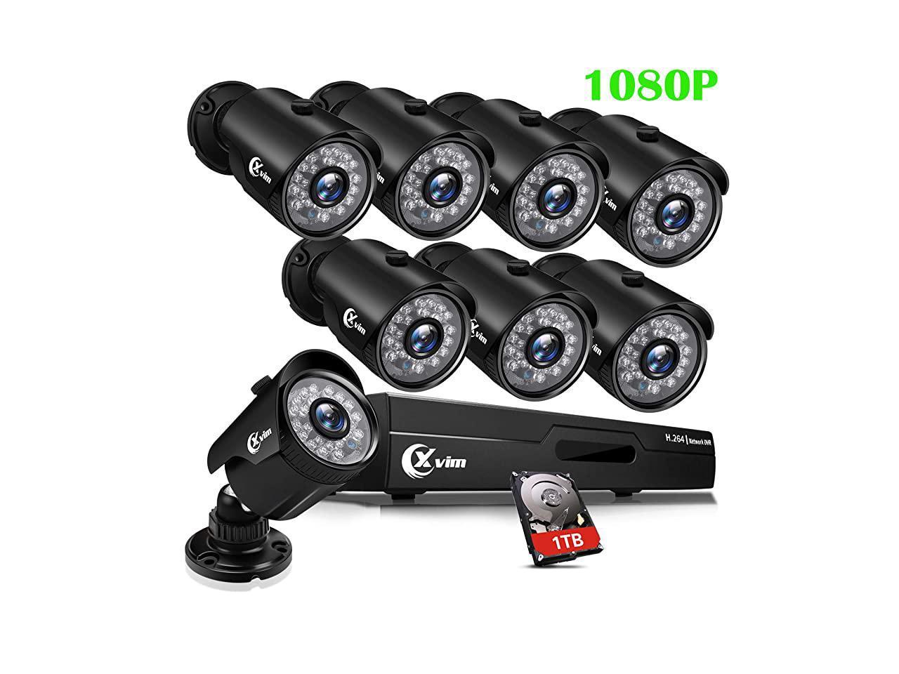 4x3000TVL 1080P Camera+1TB HDD Caméra de Sécurité Éxtérieure 1 x 8CH 1080N CCTV 