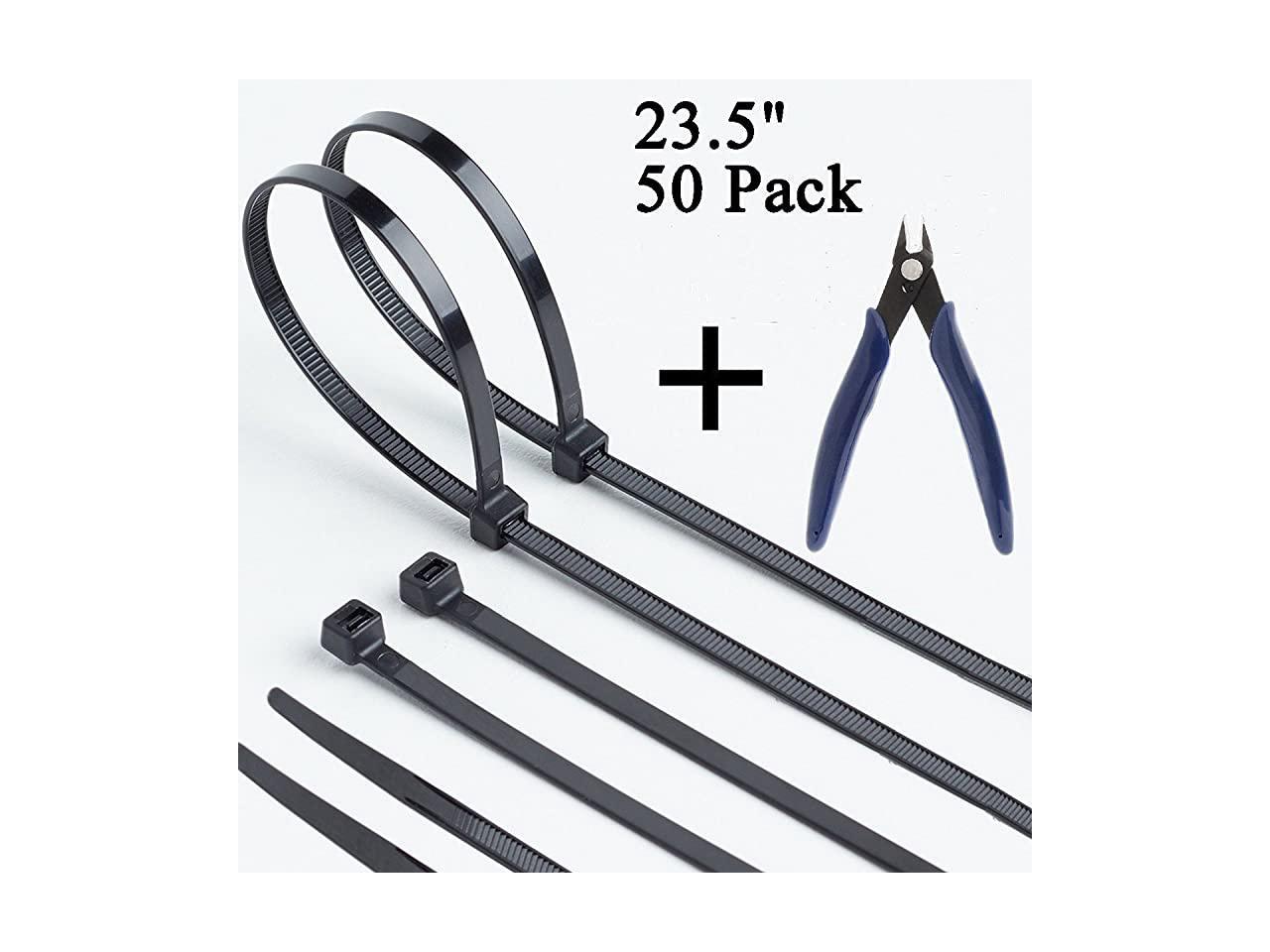 Awnings Tying Branches Bundling of Crops Fixed Water Pipes Industrial Durable Strong Wire Ties for Binding Fences 50PCS Cable Zip Ties Heavy Duty 24 Inch Strong Large Cable Wire Ties