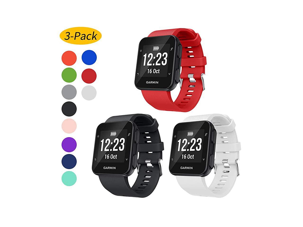 Band Compatible with Garmin Forerunner 35 Soft Silicone Watch Band ...