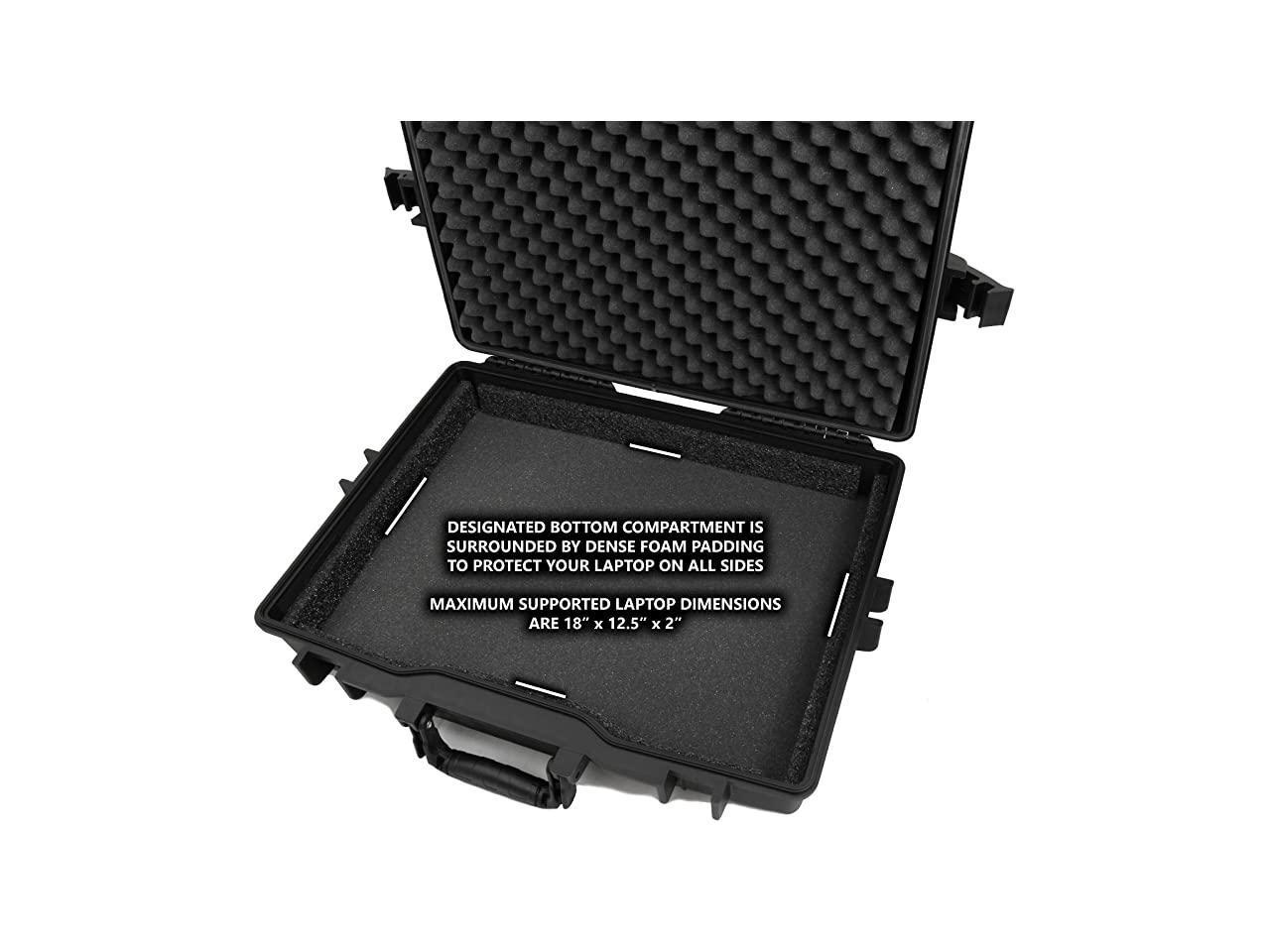 Lenovo Casematix Waterproof Laptop Hard Case for 15-17 inch Gaming Laptops and Accessories Razer MSI Rugged Heavy Duty Laptop Case for 15.6 and 17.3 inch Alienware Acer Asus Dell Notebook 