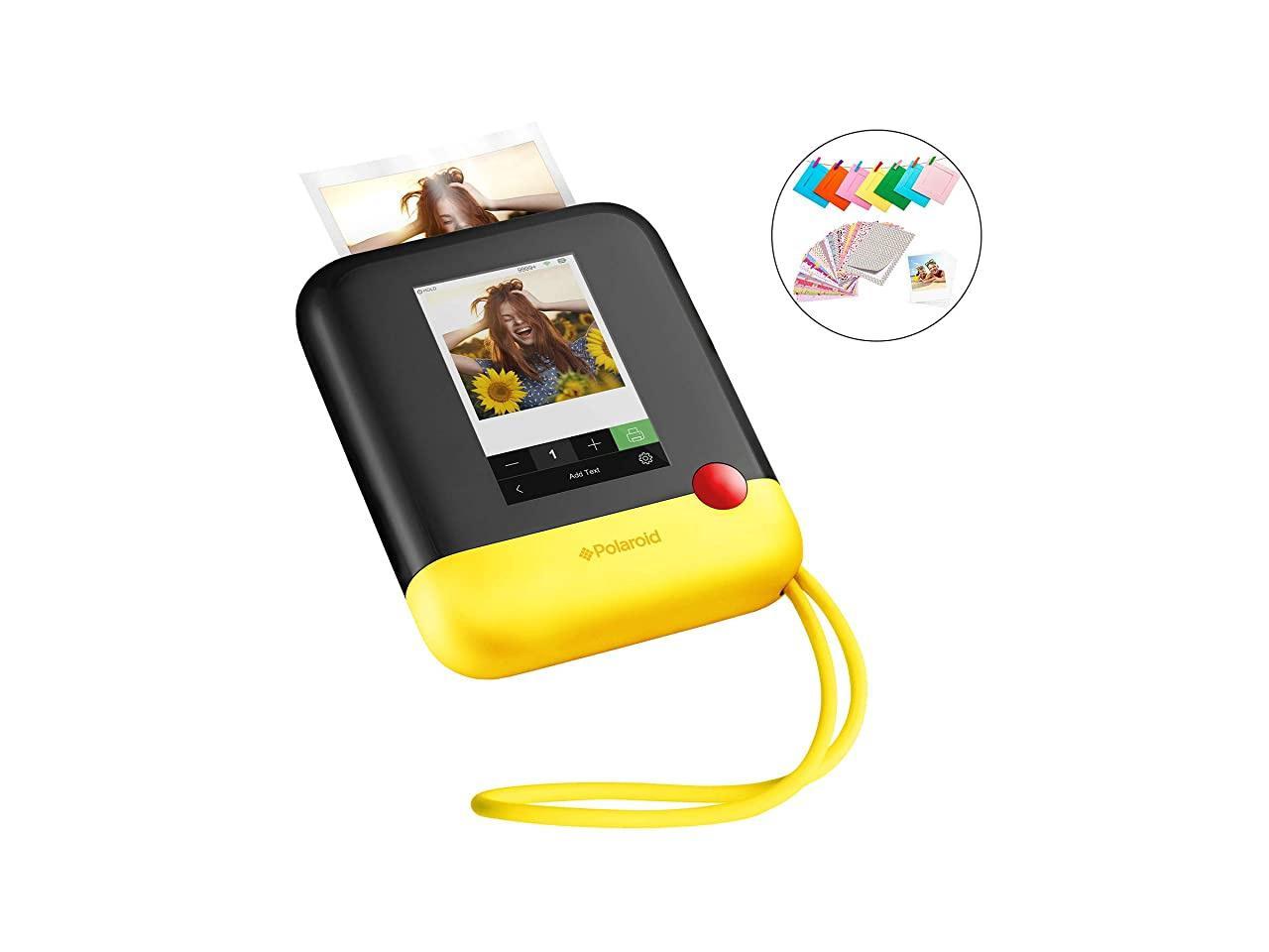 Polaroid Pop 20 2 In 1 Wireless Portable Instant 3x4 Photo Printer Amp Digital 20mp Camera With Touchscreen Display Builtin Wifi 1080p Hd Video Yellow Prints From Your Smartphone Newegg Com