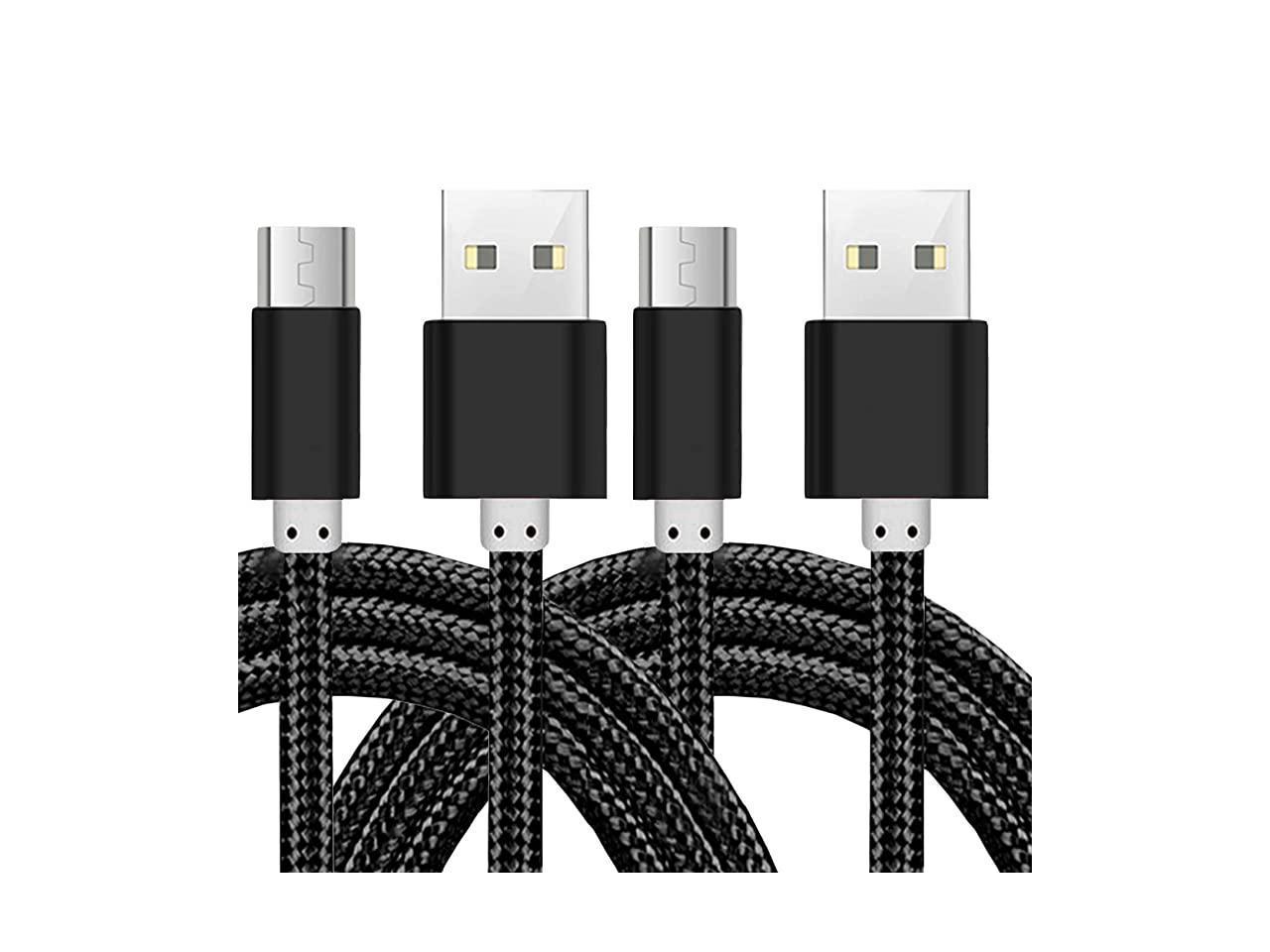 iEugen Micro USB Cable 2Pack 5 Ft Micro USB Fast Charging Cord Charging Nylon Braided Replacement High Speed Data Sync Charger Compatible with Kindle Touch 2011 Kindle Fire Keyboard-Gold+Silver