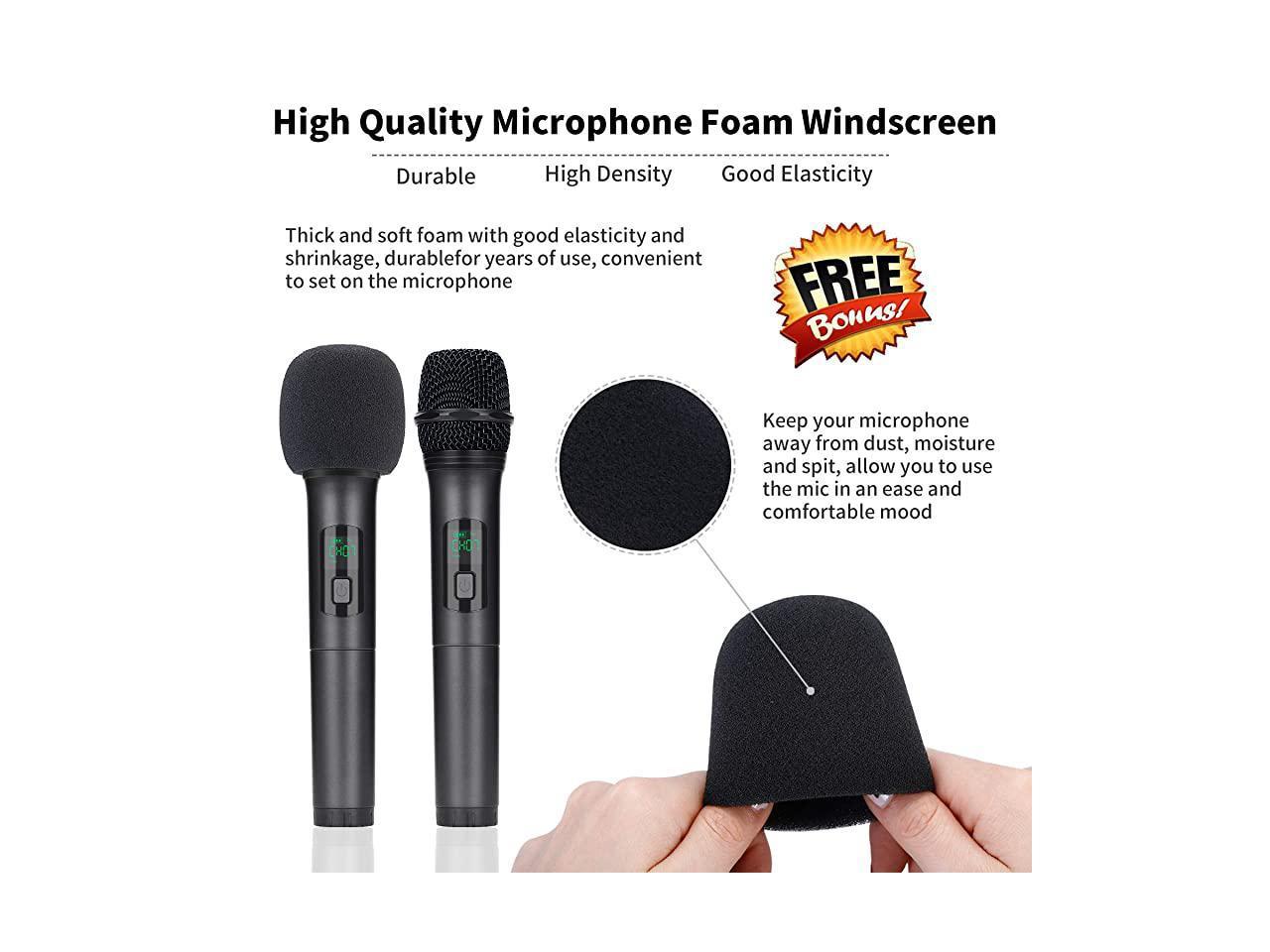 Microphone Handheld,K380D Professional Dustproof Noice Reduction Wireless Handheld Moving-Coil Microphone 