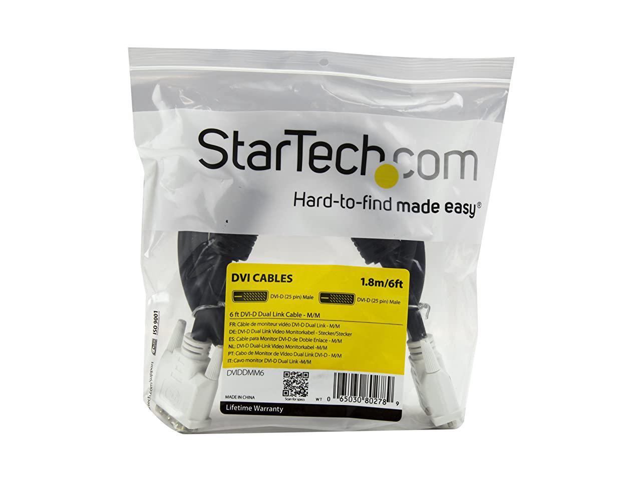 com 6ft Dual Link DVI Cable MM DVID Video Cable for Your Computer Monitor Display DVI to DVI