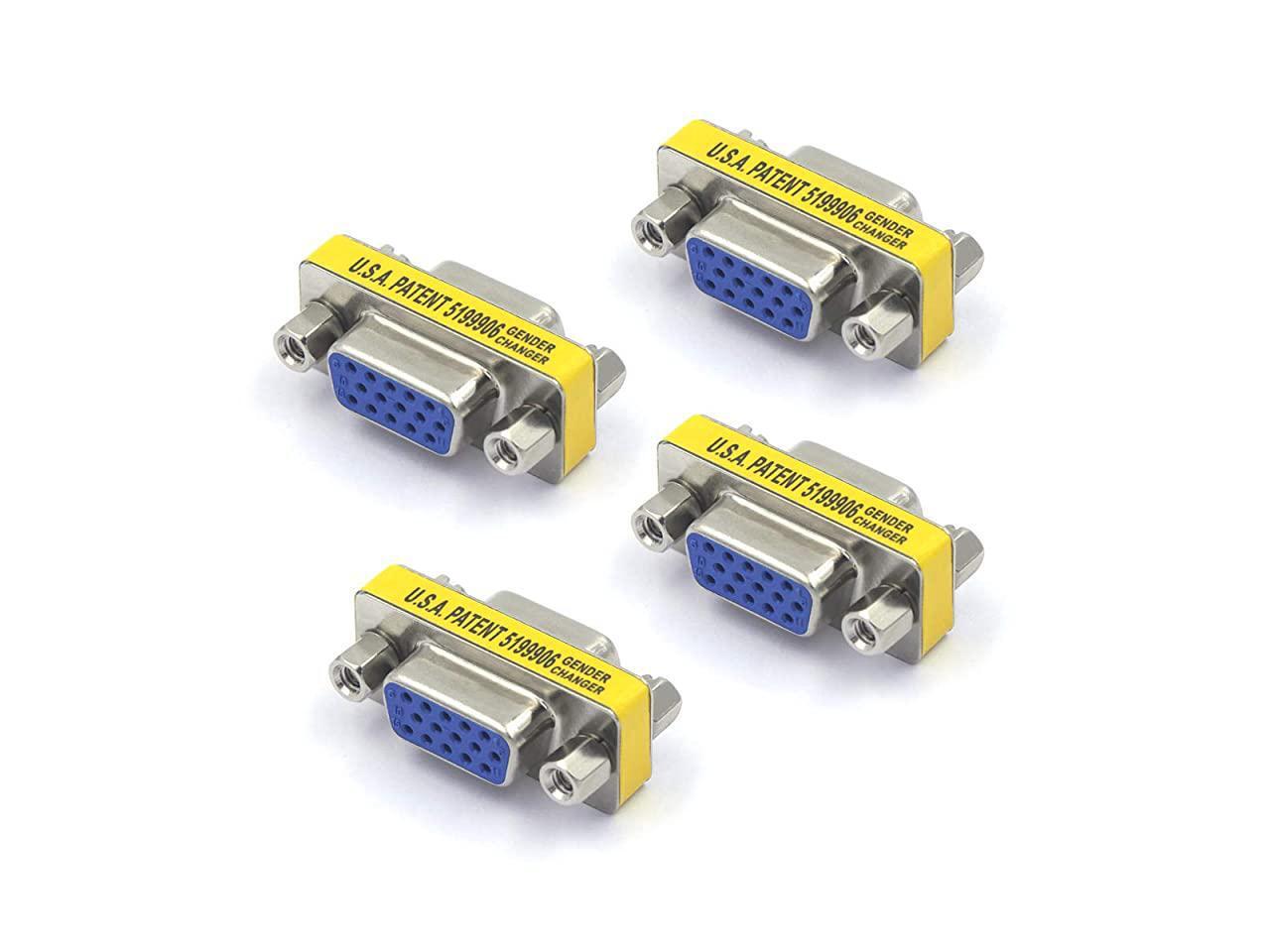 LuoQiuFa 2-Pack VGA SVGA HD15 Female To Female Mini Gender