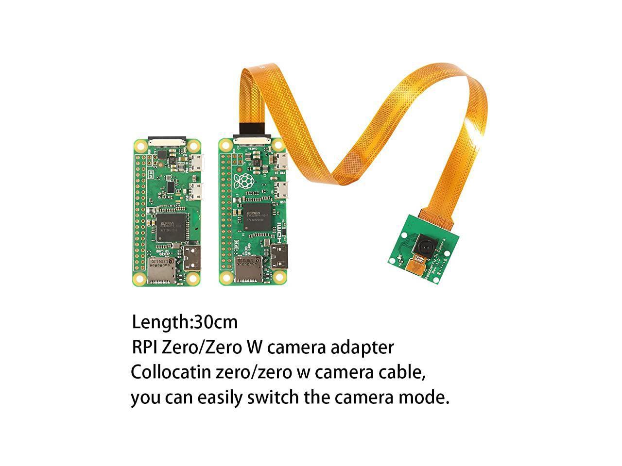 Mise au Point Réglable 2 Sets pour Module de Caméra Raspberry PI 5MP OV5647 1080P Capteur de Webcam Vidéo Caméra pour Raspberry Pi B/B RPi 4/3/ 2/1/ Zero/Zero W avec Câble FFC A