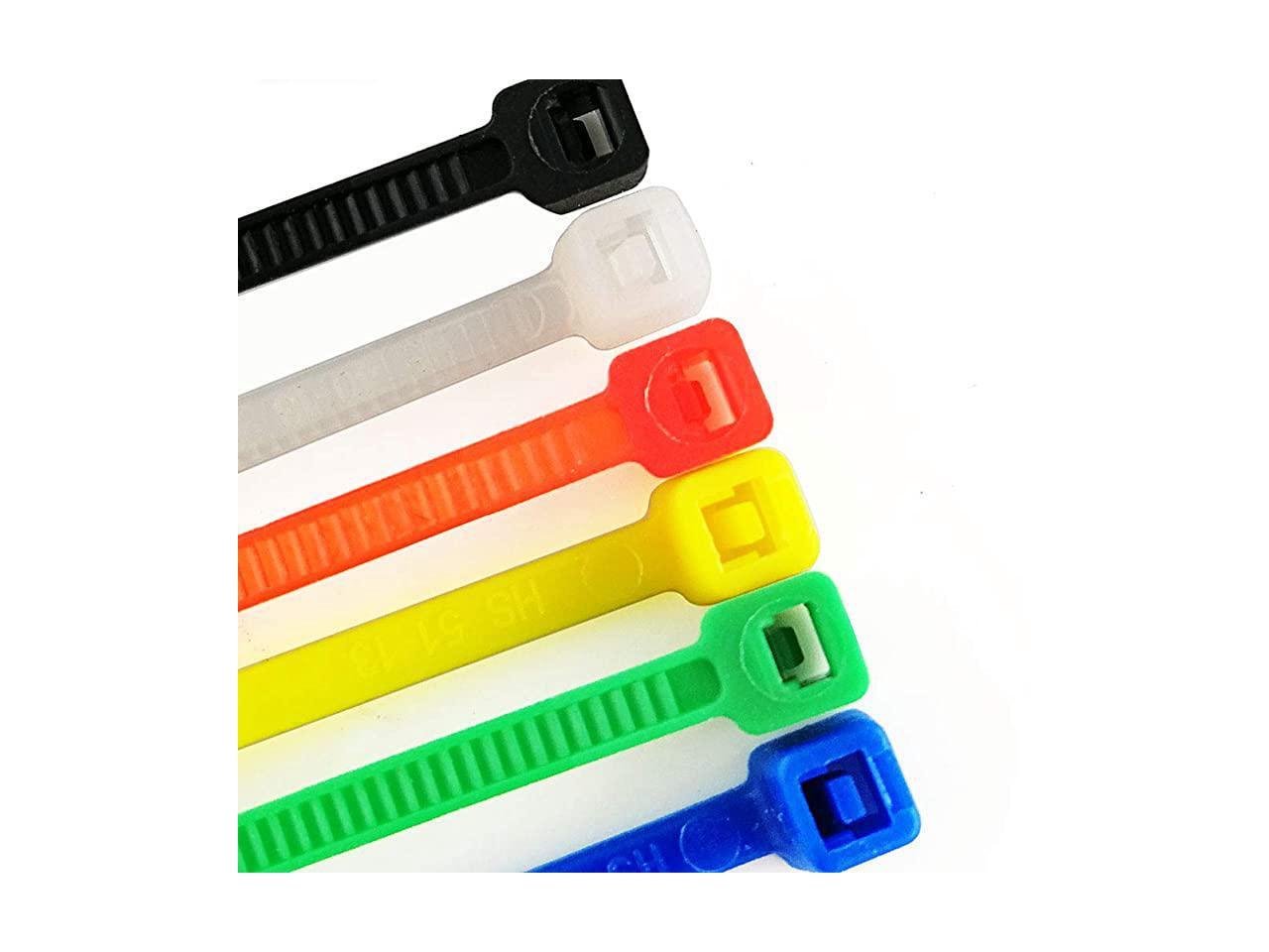 Multi Color Zip Ties Small Self Locking Nylon Ties Assorted 6 Colors GreenYellow Black White
