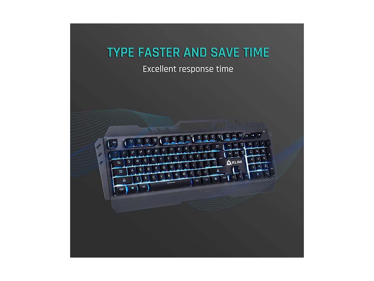 Lightning Gaming Keyboard Semi Mechanical Led 7 Colors Light Up Metal