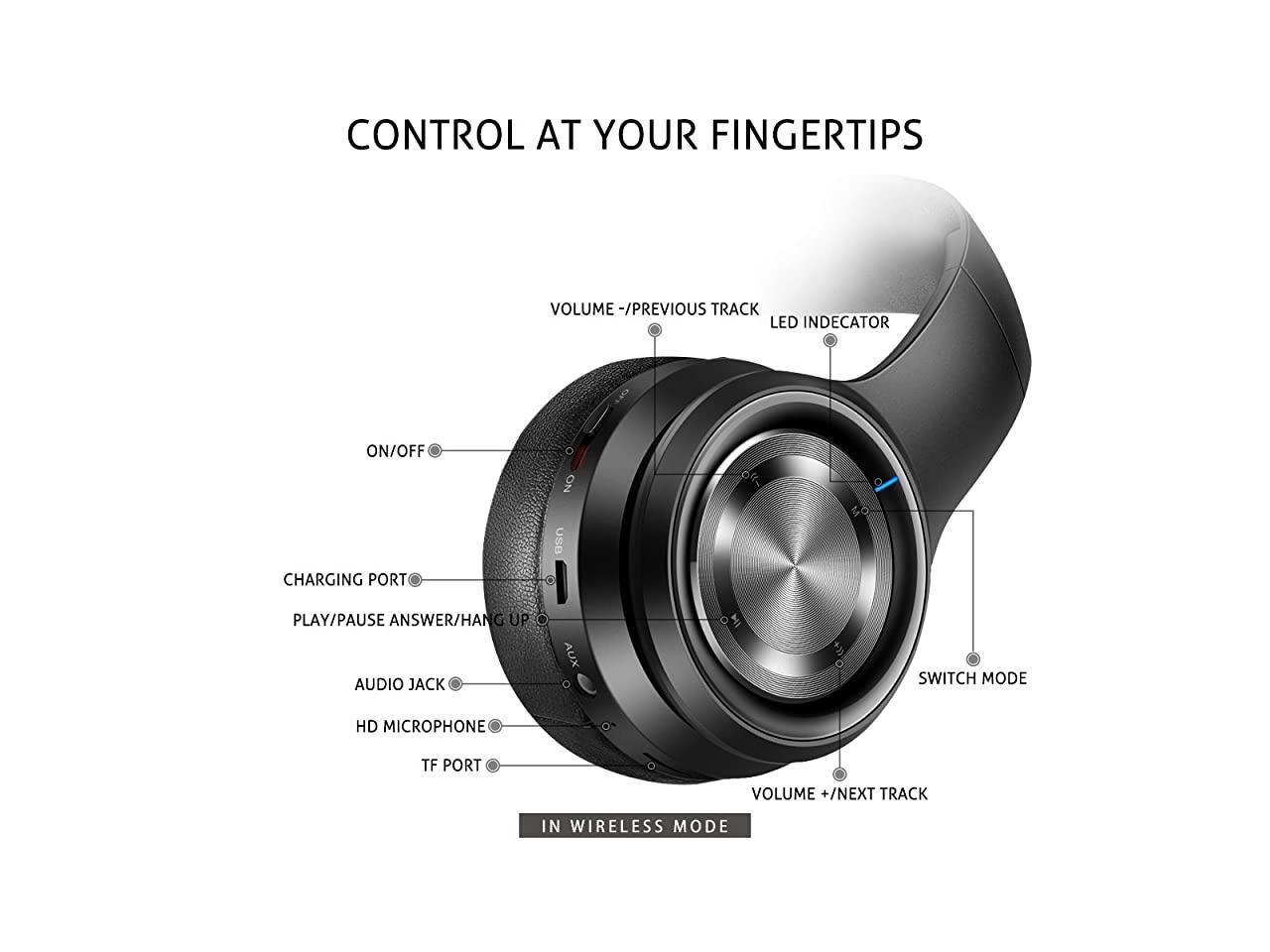 p26 wireless stereo headphones