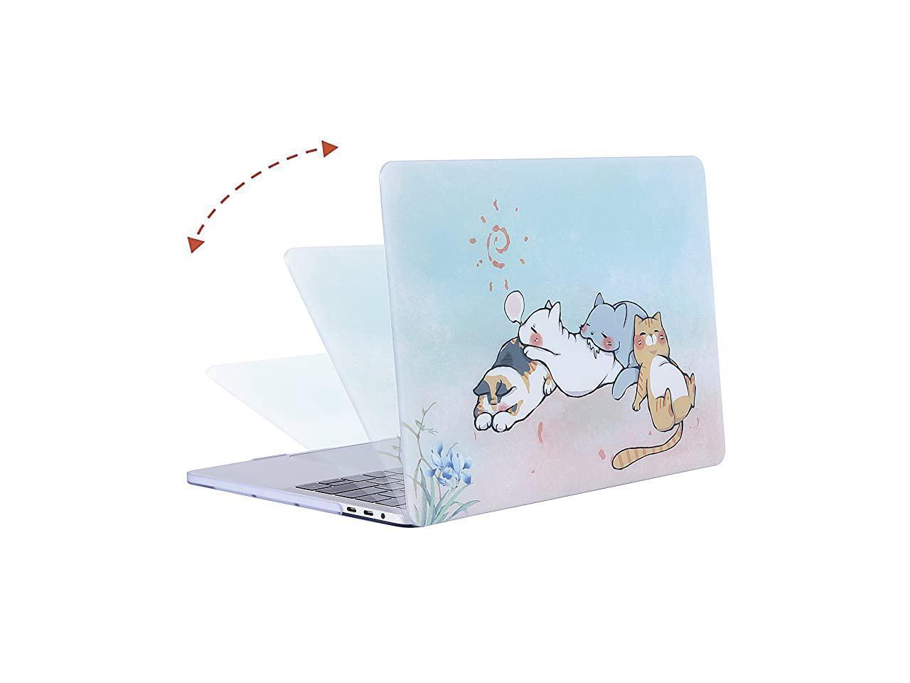Compatible with MacBook Pro 13 inch Hard Plastic Shell Cover Case M1 A2338 A2289 A2251 A2159 A1989 A1706 A1708, 2016-2020 Release Cute Cats Pattern
