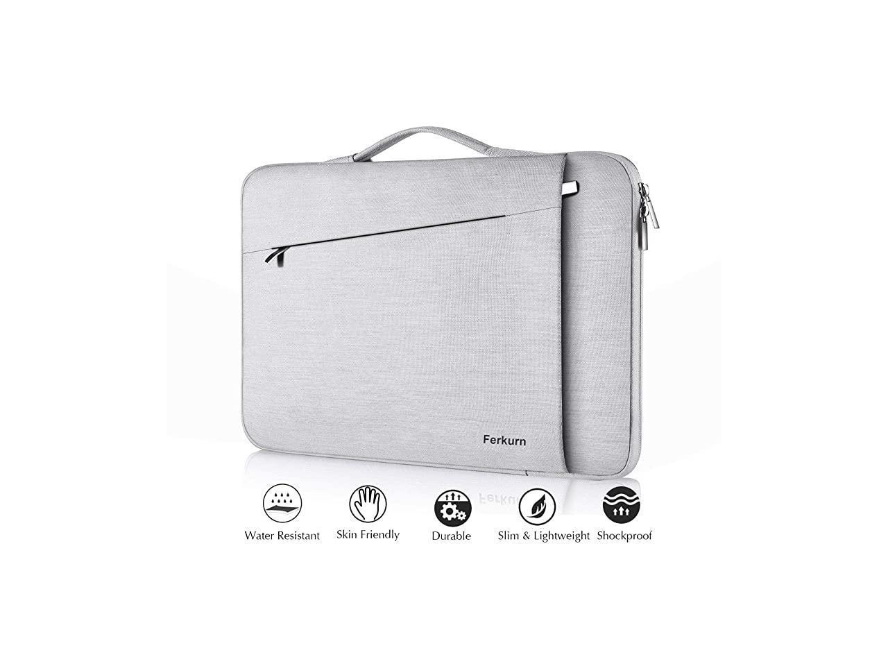 Kogzzen 13 13.3 13.5 Inch Laptop Sleeve Compatible with MacBook Air 13.3// MacBook Pro 13// Dell XPS 13// Surface Laptop 13.5// iPad Pro 12.9 Gray HP Lenovo Asus Acer Chromebook Waterproof Case Bag
