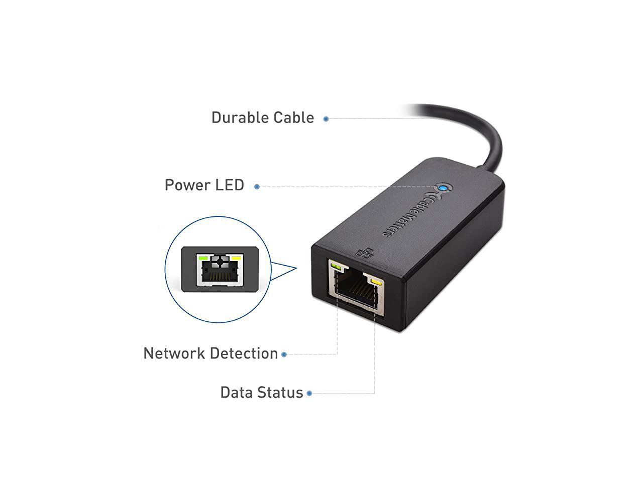 Usb to ethernet adapter supporting 10100 mbps ethernet network in black