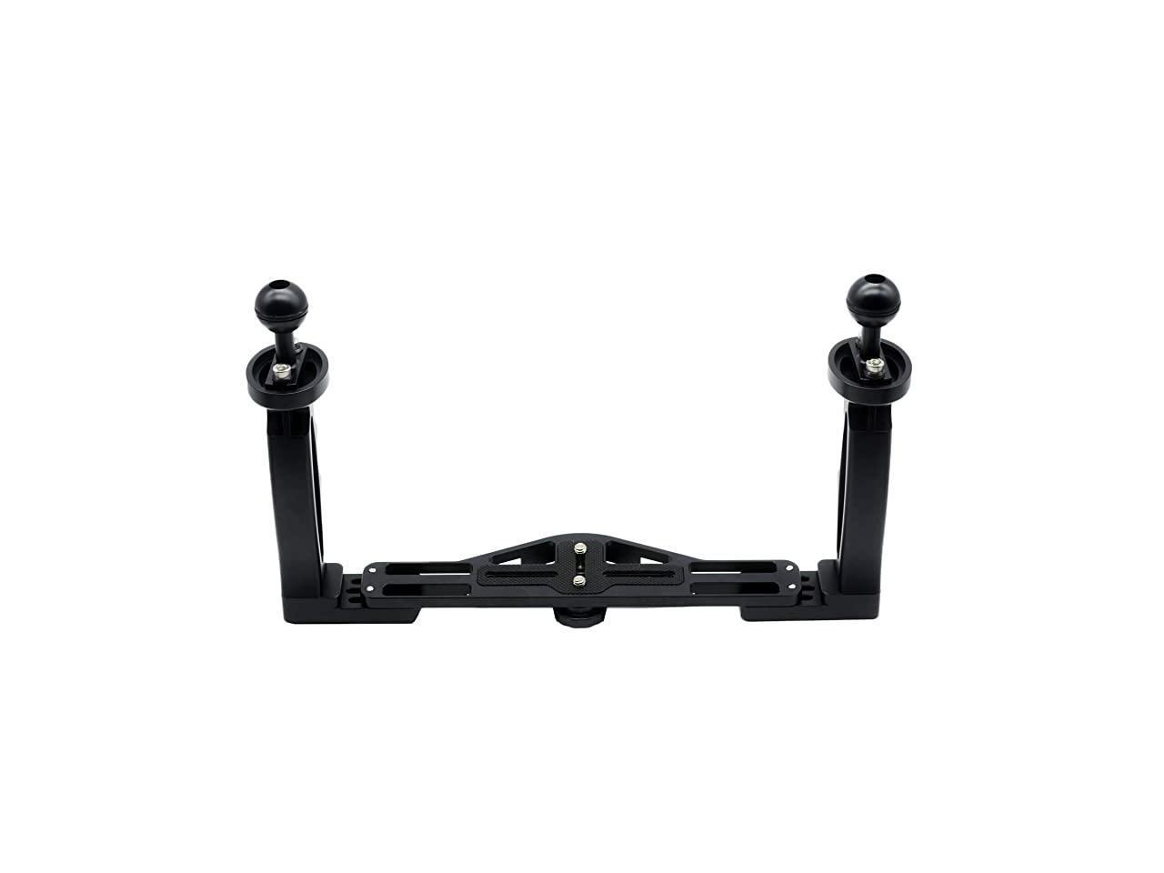 Underwater Camera Tray Aluminum Underwater Tray with 1 Ball Head Connect with Diving Light for