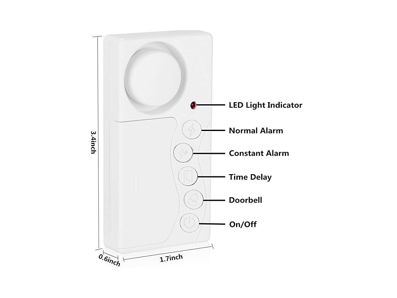 Freezer Door Alarm with Delay When Left Open, 3/15/30/60 Seconds