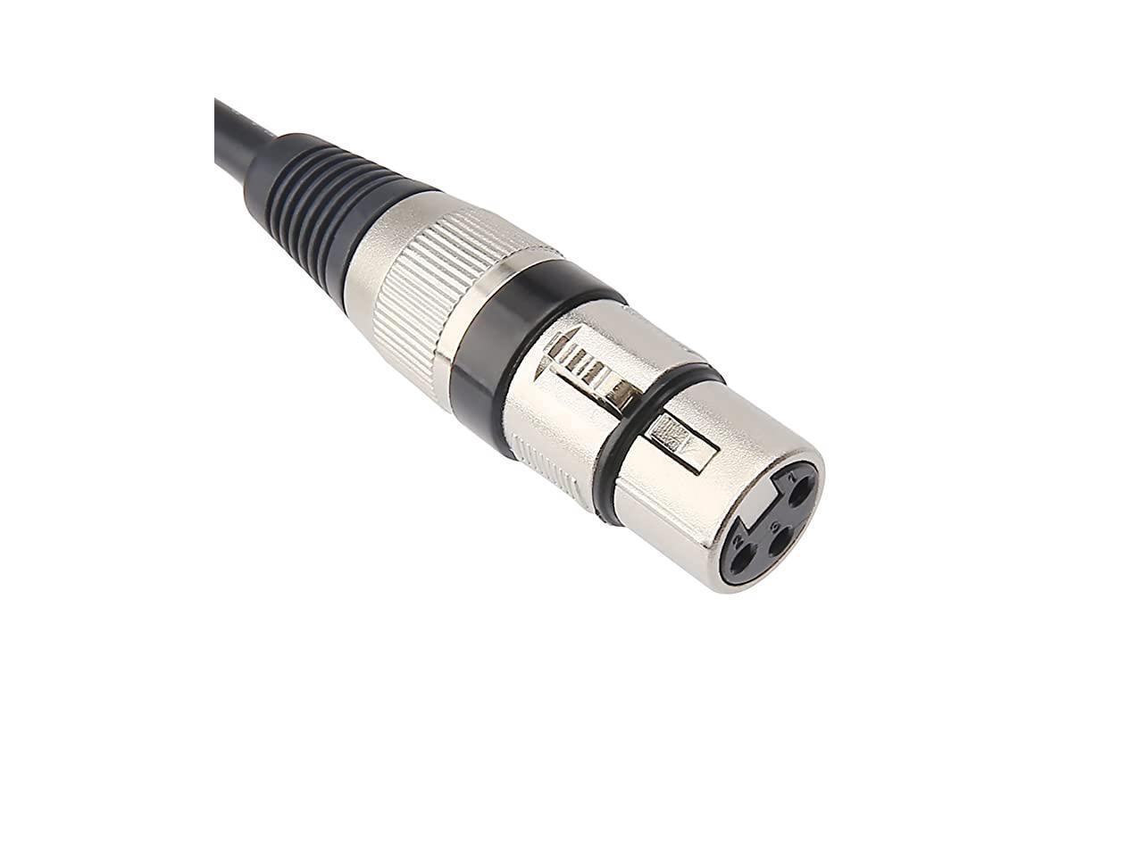 Female XLR to 14 635mm TS Mono Jack Unbalanced Microphone Cable Mic