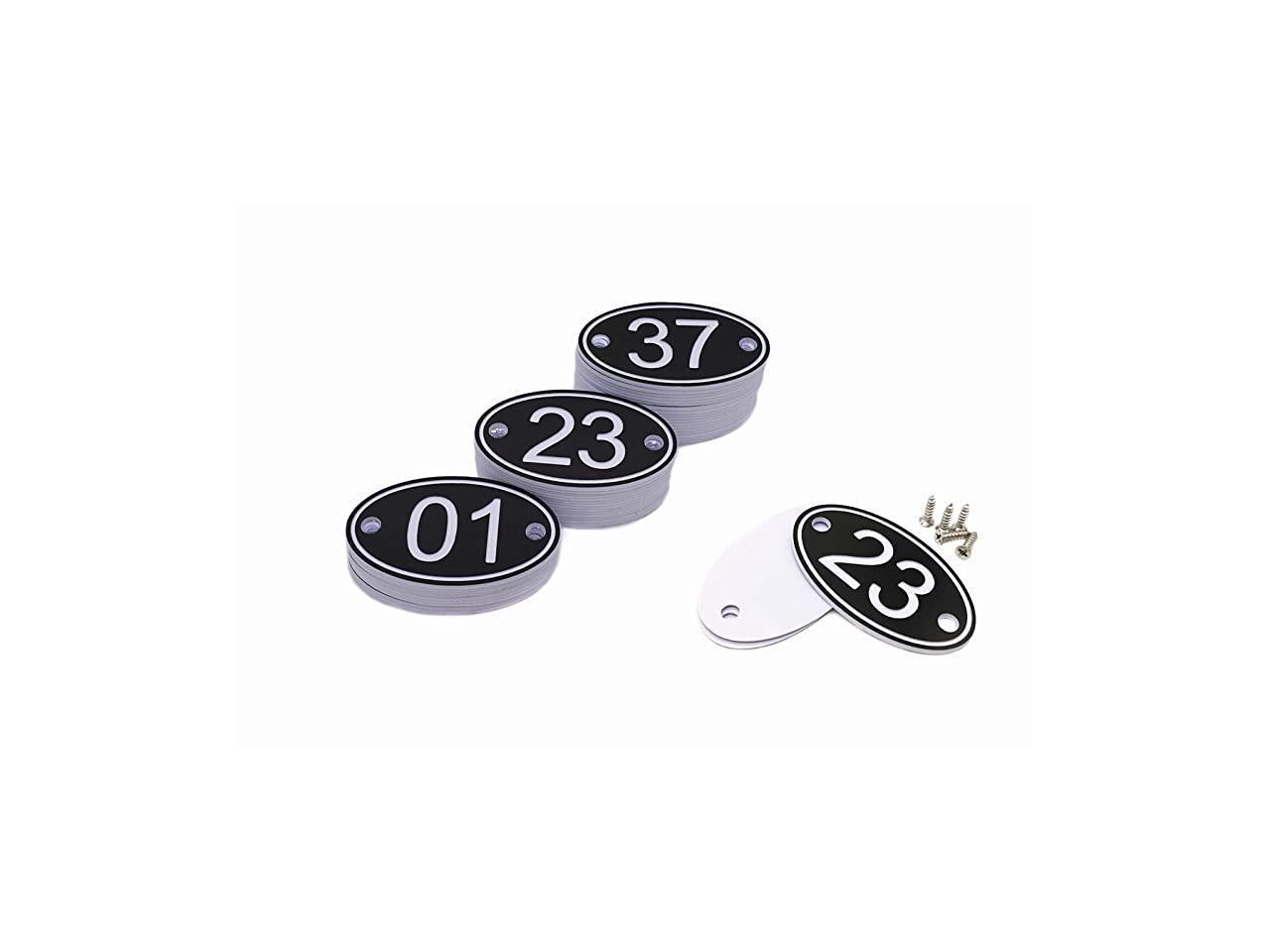 Blue 1 to 50 Pubs Restaurants Clubs 1-50 ABS Engraved 30mm x 50mm Oval Table Numbers 