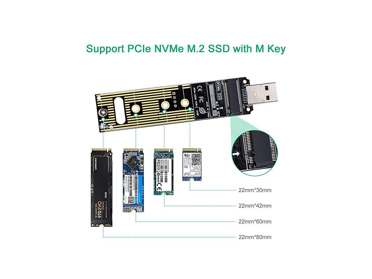 M2 NVME USB 31 Adapter MKey M2 NGFF NVME to USB Card High Performance