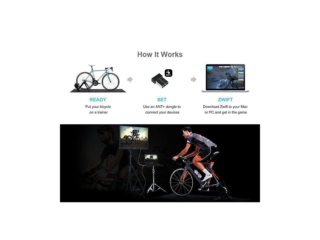 CooSpo USB ANT Stick Compatible with Zwift TrainerRoad Wahoo Garmin Cycleops Trainer Rouvy TacX Sufferfest PerfPRO