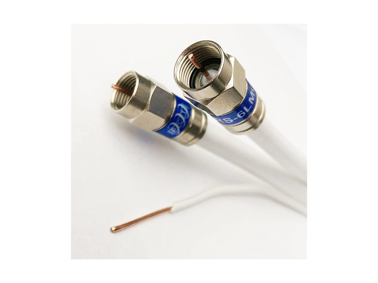 White Directv Approved 3ghz Aerial Dual Solid Copper Rg6 Wcopper Ground