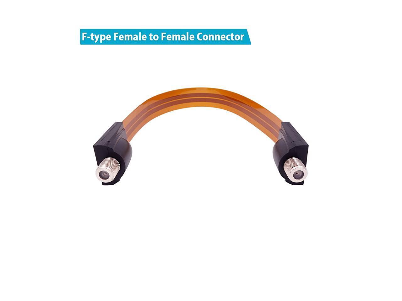 Ultrathin Flat Coaxial Cable Wire F Female to F Female Plug Jack