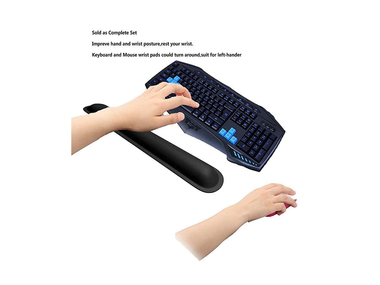 Memory Foam Set Keyboard and Mouse Wrist Rest Pad Ergonomic Support for