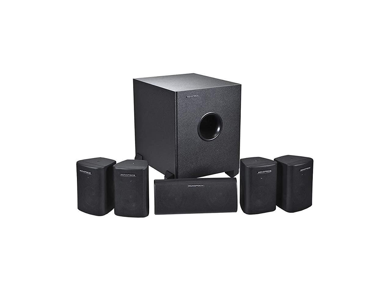 51 Channel Home Theater Satellite Speakers And Subwoofer Black