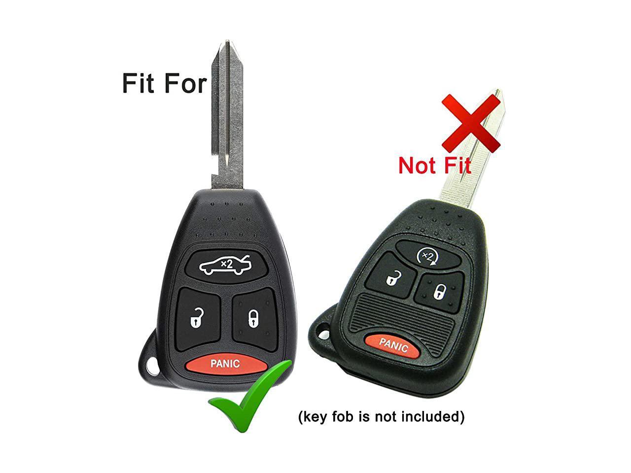 Coolbestda Silicone Key Fob Remote Cover Case Protector Keyless Jacket Holder for Chrysler 200 300 PT Cruiser Dodge Charger Magnum Durango Jeep Grand Cherokee Commander Liberty OHT692427AA 