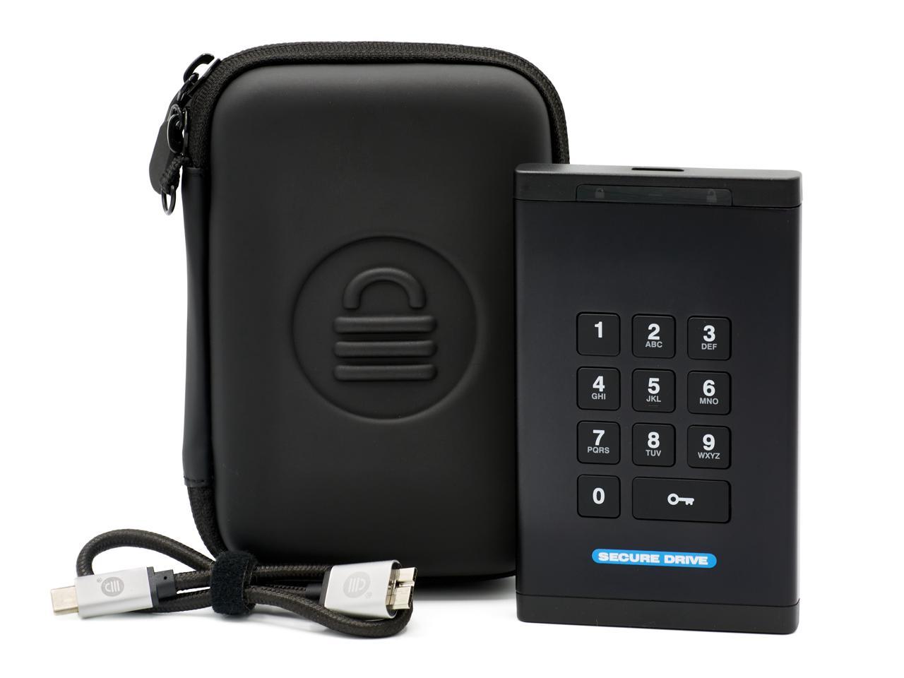 SecureData SecureDrive® KP (1TB) FIPS-140-2 Level 3 Validated 256-Bit  Hardware Encrypted External Portable Hard Drive USB 3.0 - Unlock via  On-Board 