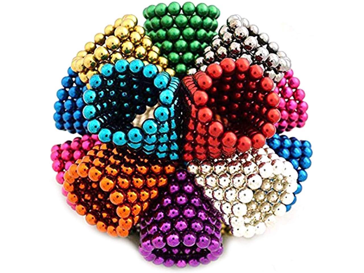 Magnetic Balls 1000 pcs 5mm 10 Rainbow Colors Balls Multicolored Large ...