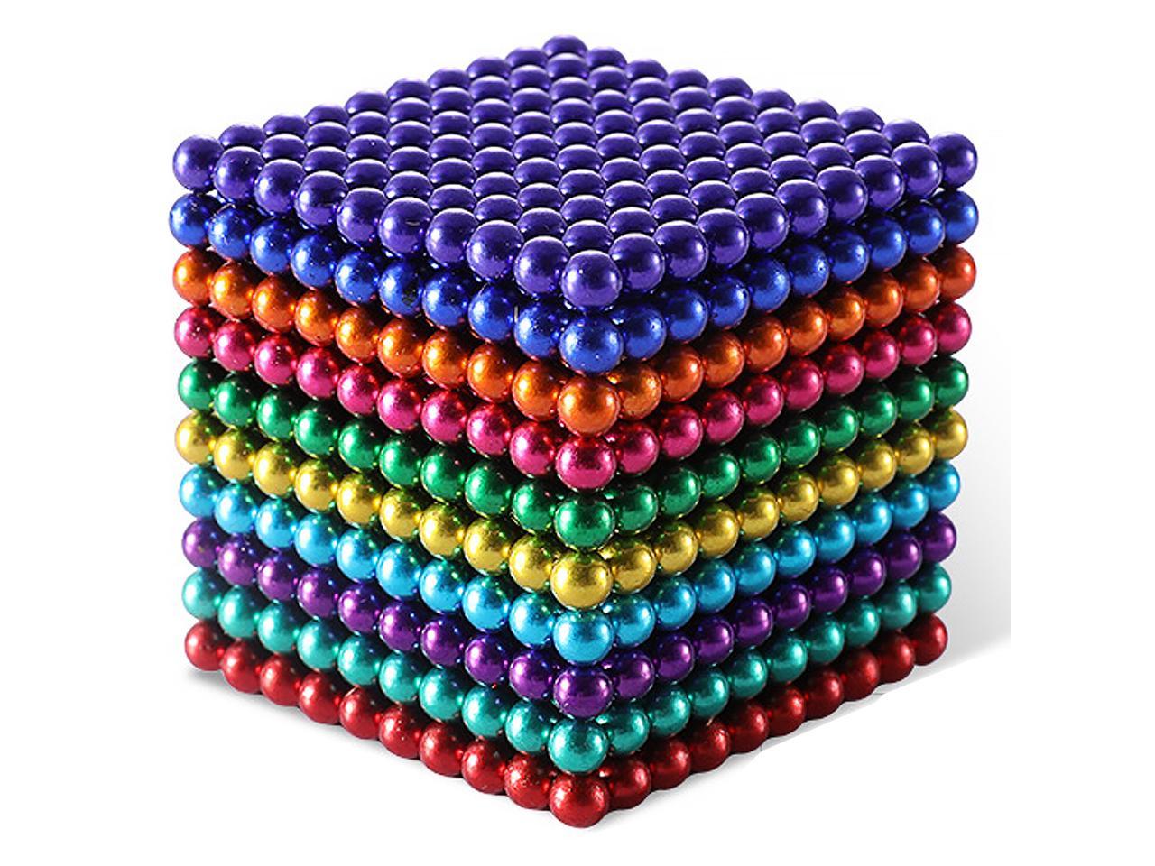 Magnetic Balls 1000 pcs 5mm 10 Rainbow Colors Balls Multicolored Large ...