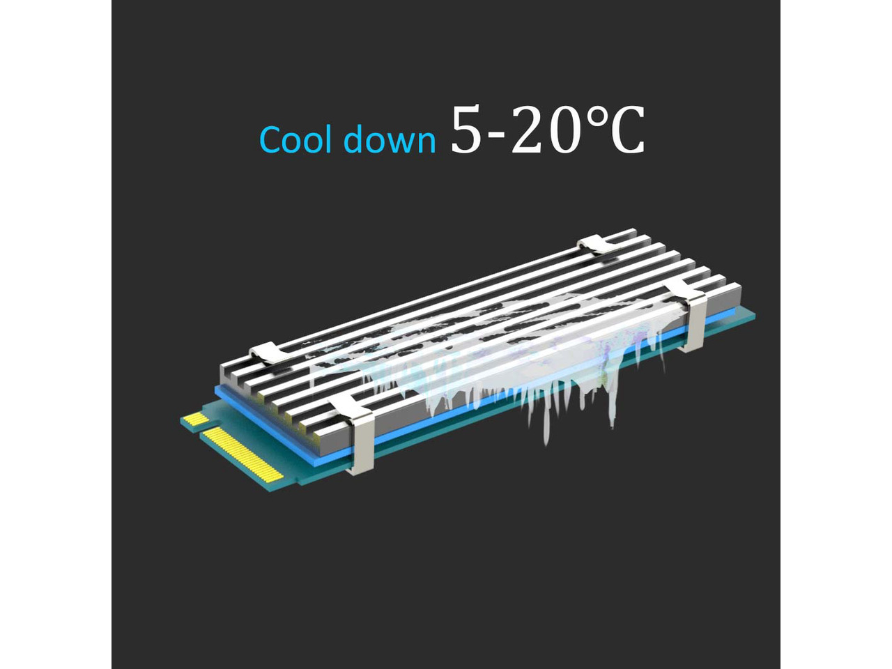 10 Pads Thermiques GLOTRENDS Pour SSD M.2 NVMe - Refroidissement Performant (20x76mm, -40°C à 200°C)