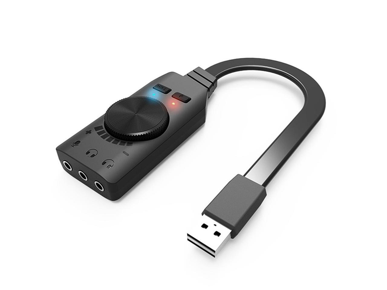 External Sound Card Virtual 7.1CH USB Sound Card Volume Adjustable 3