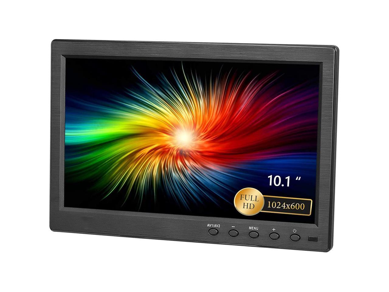 10.1 inch Security Monitor, 1024x600 Resolution Small TV Portable