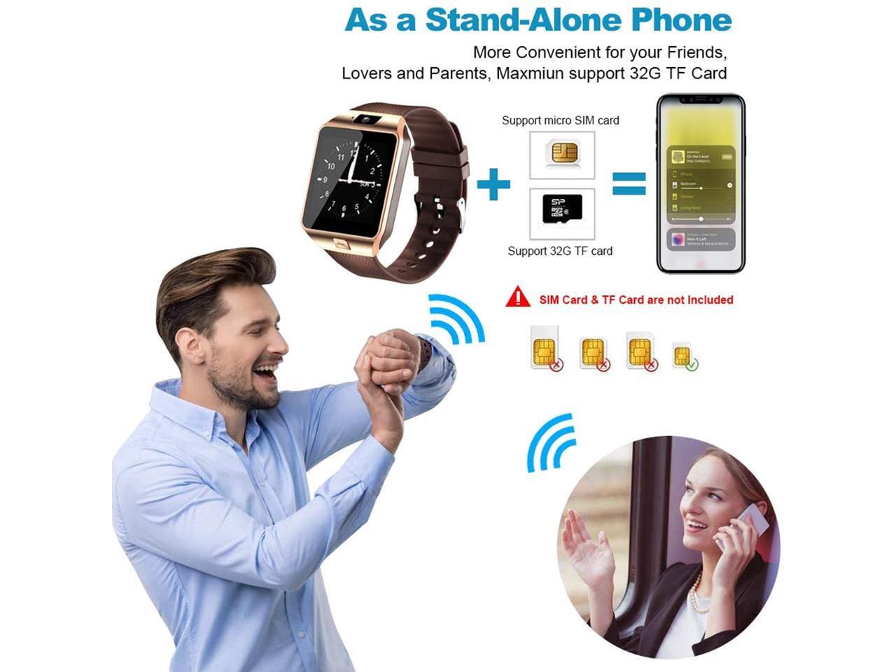 smart watch with camera bluetooth wrist watch sim card smartwatch for ios & android
