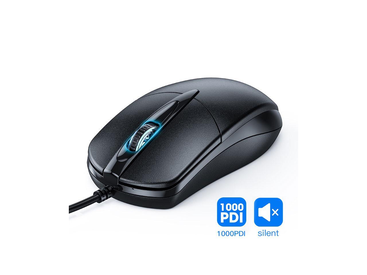 Wired Mouse Gamer Computer Office Gaming Silent USB Mouses 1000 DPI ...