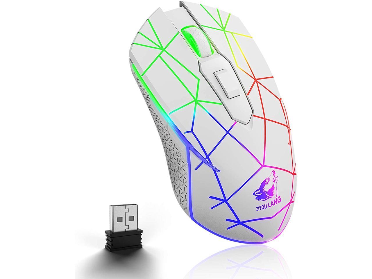 Wireless Gaming Mouse with 2.4Ghz USB Receiver Rainbow RGB Backlight