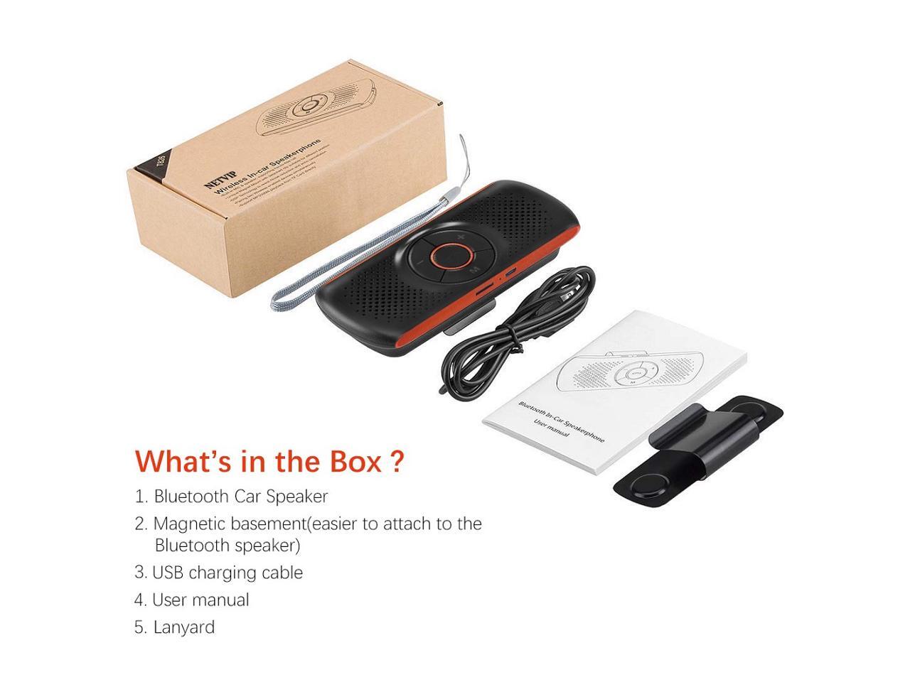 Bluetooth Handsfree Speakerphone for Cell Phone, NETVIP Wireless Car