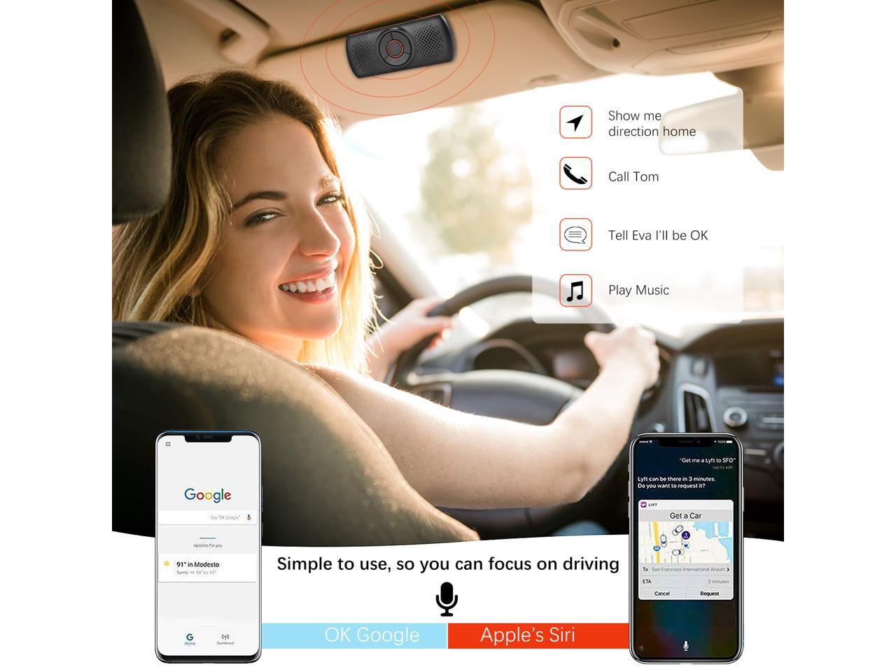 Bluetooth Handsfree Speakerphone for Cell Phone, NETVIP Wireless Car