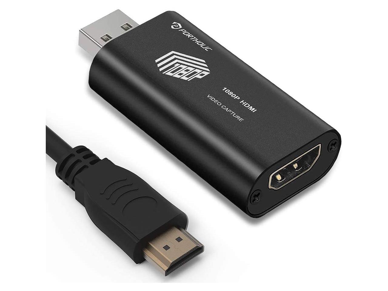 PORTHOLIC Audio Video Capture Cards with 5ft High Speed HDMI Cable