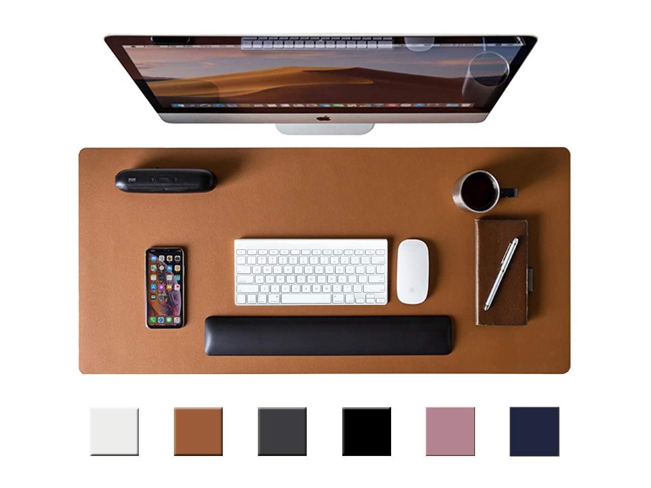 Weelth Office Multifunctional Desk Mat Desk pad Desk Blotters Writing Pad for Office and Home Dual-Sided Leather Non-Slip Desk Pad