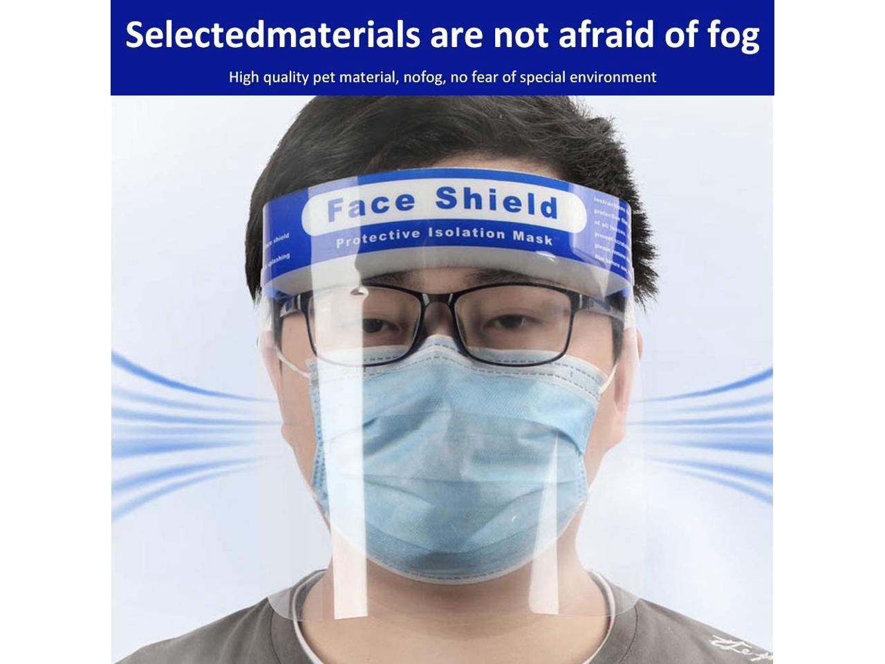 10Pcs PLASTIC FILM For REPLACEMENT only For Face Shield Clear Glasses Protector 