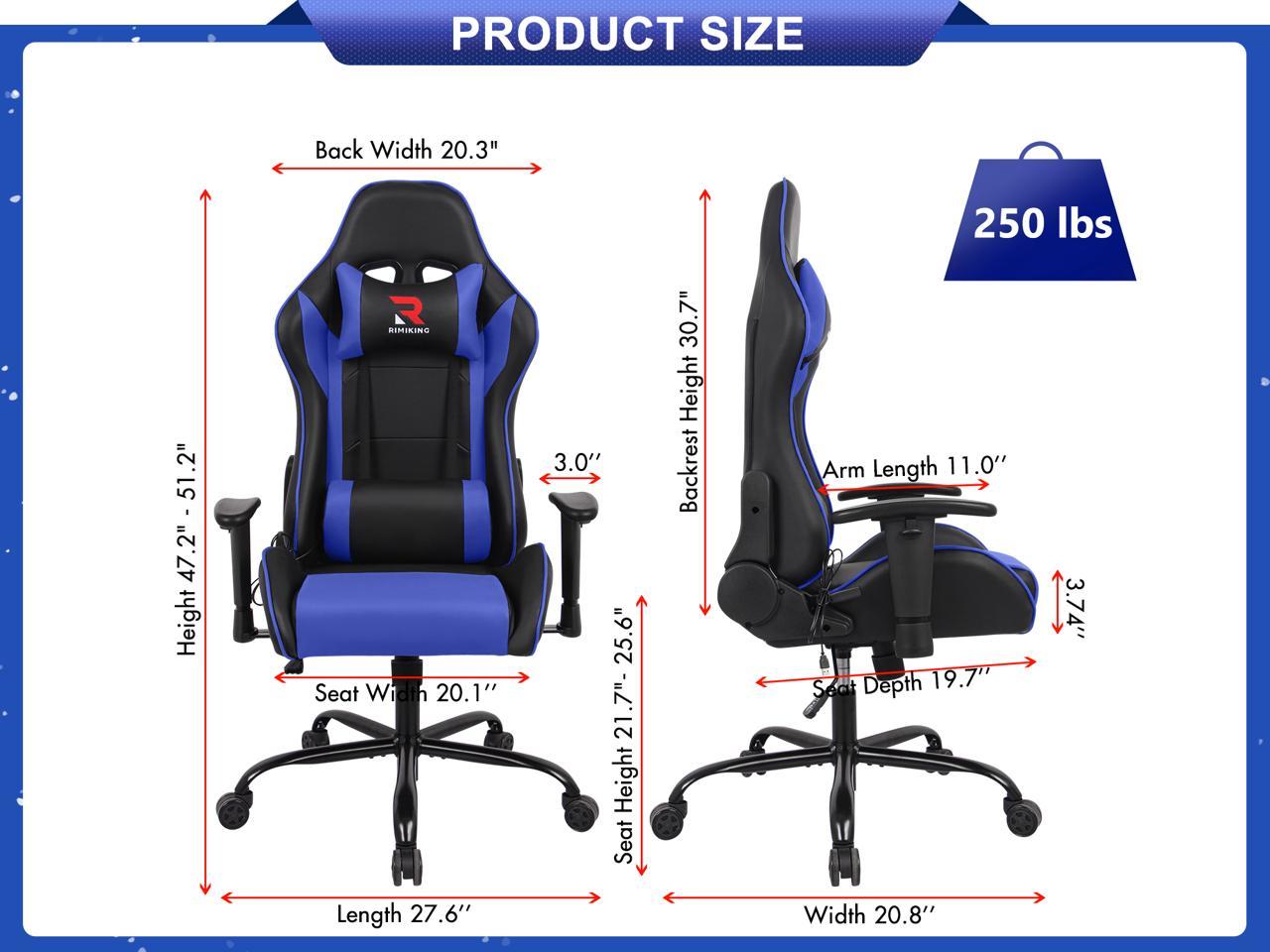 Rimiking Ergonomic Massage Computer Gaming ChairHigh Back
