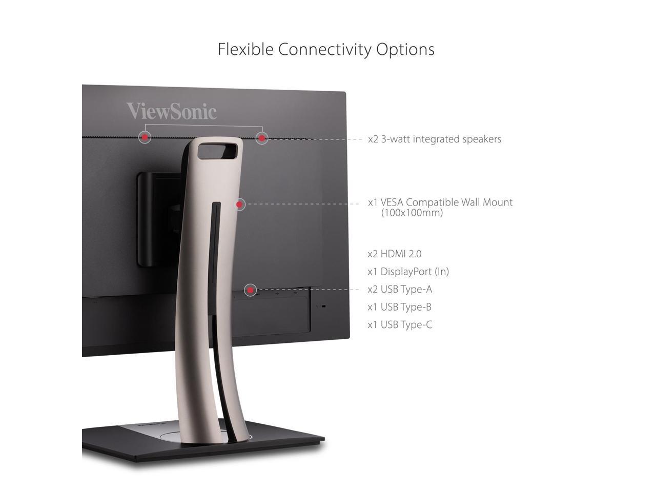 ViewSonic VP32564K 32 Inch Premium IPS 4K UHD Ergonomic Monitor with