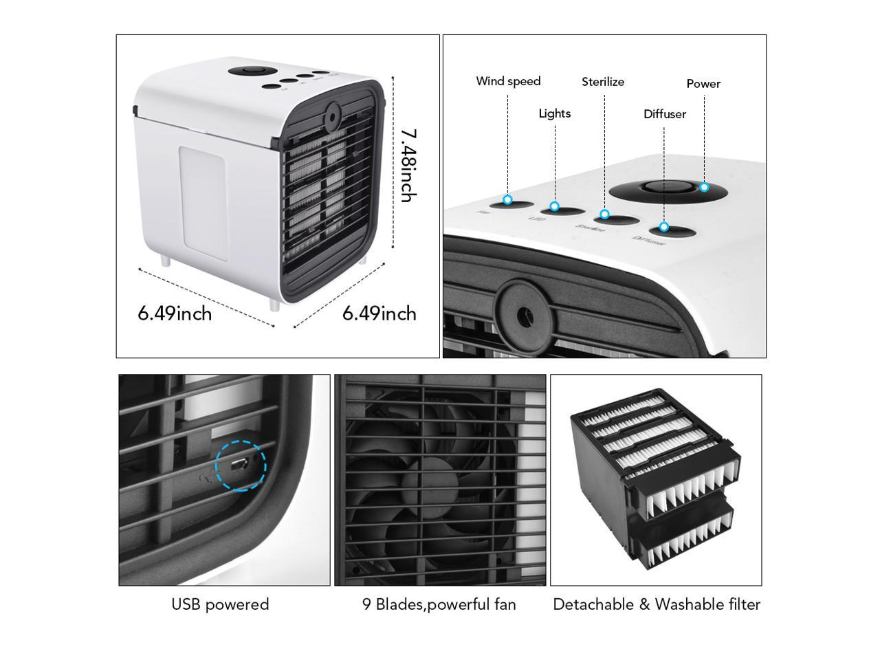 Portable Air Conditioner Fan - Best 5-in-1 Personal Home ...