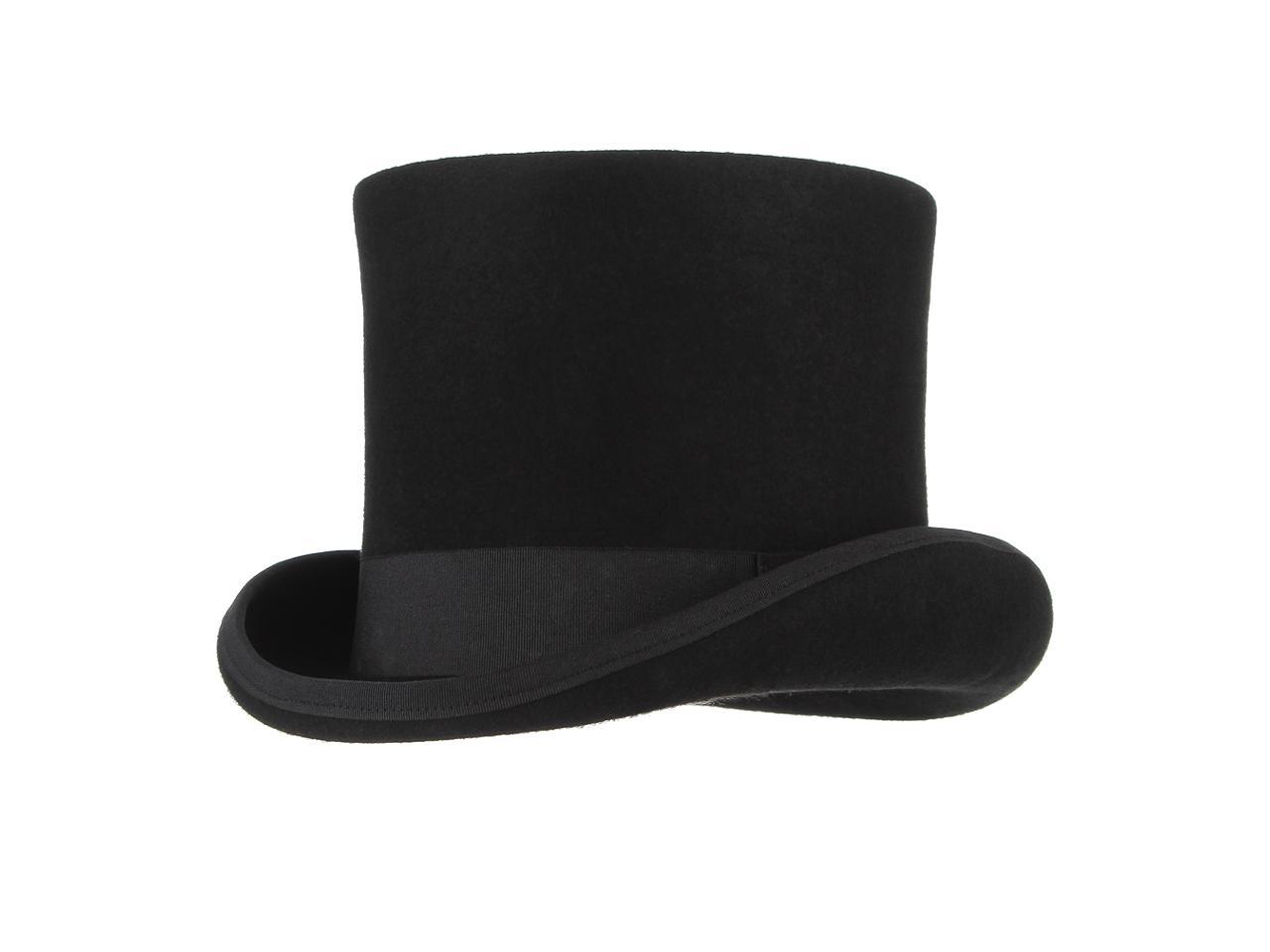 Boxed HAND MADE TOP HAT 100% WOOL Felt Satin Wedding Party Event