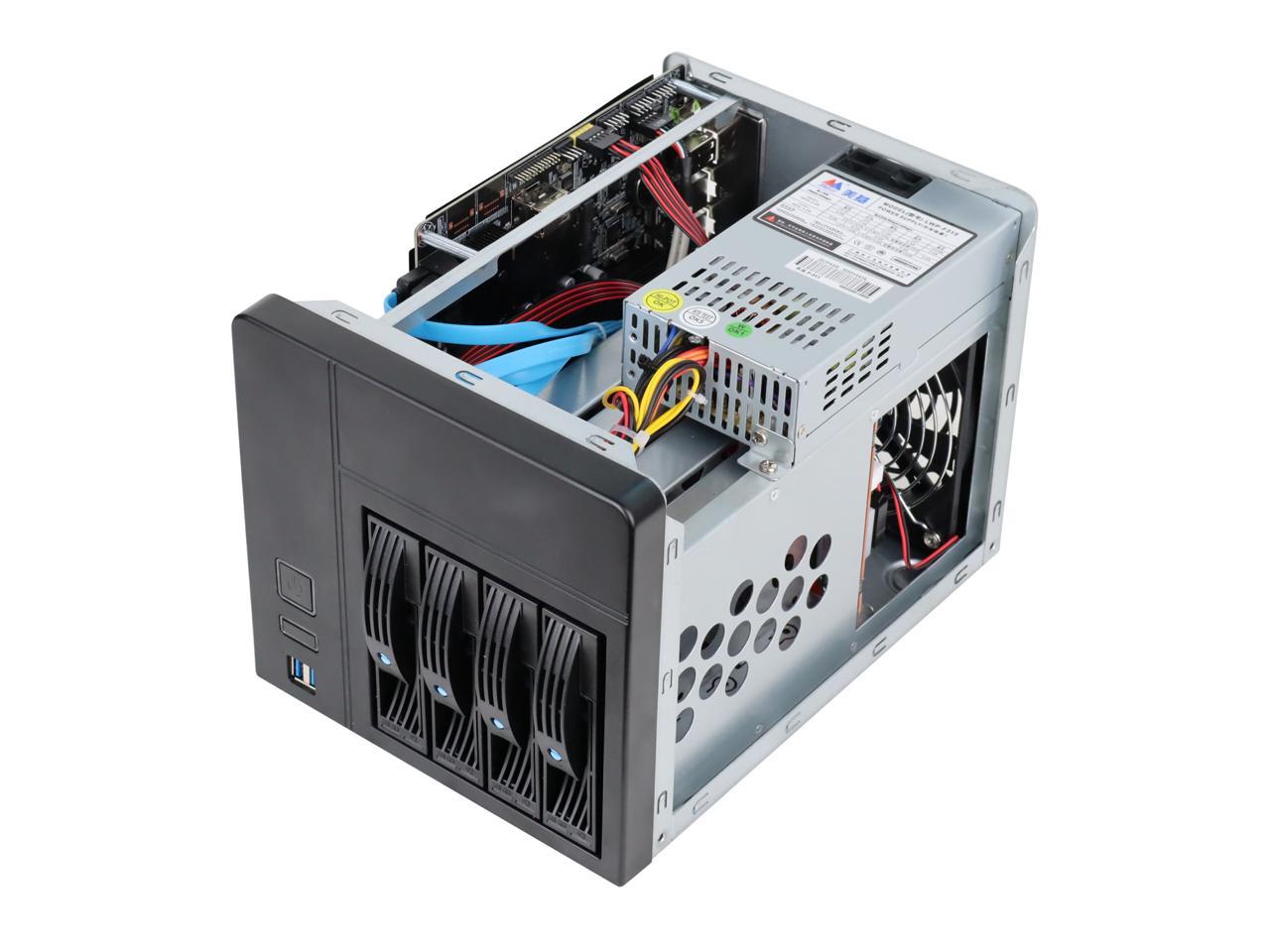 4bay NAS chassis ATX DIY hotswappable IPFS server mini miniitx