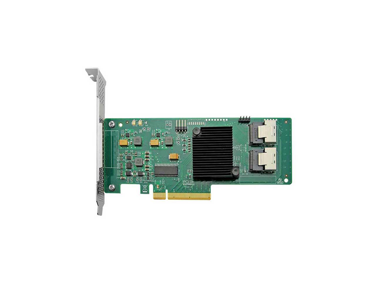 8Port Internal PCI Express SAS/SATA HBA RAID Controller Card, 6Gb/s