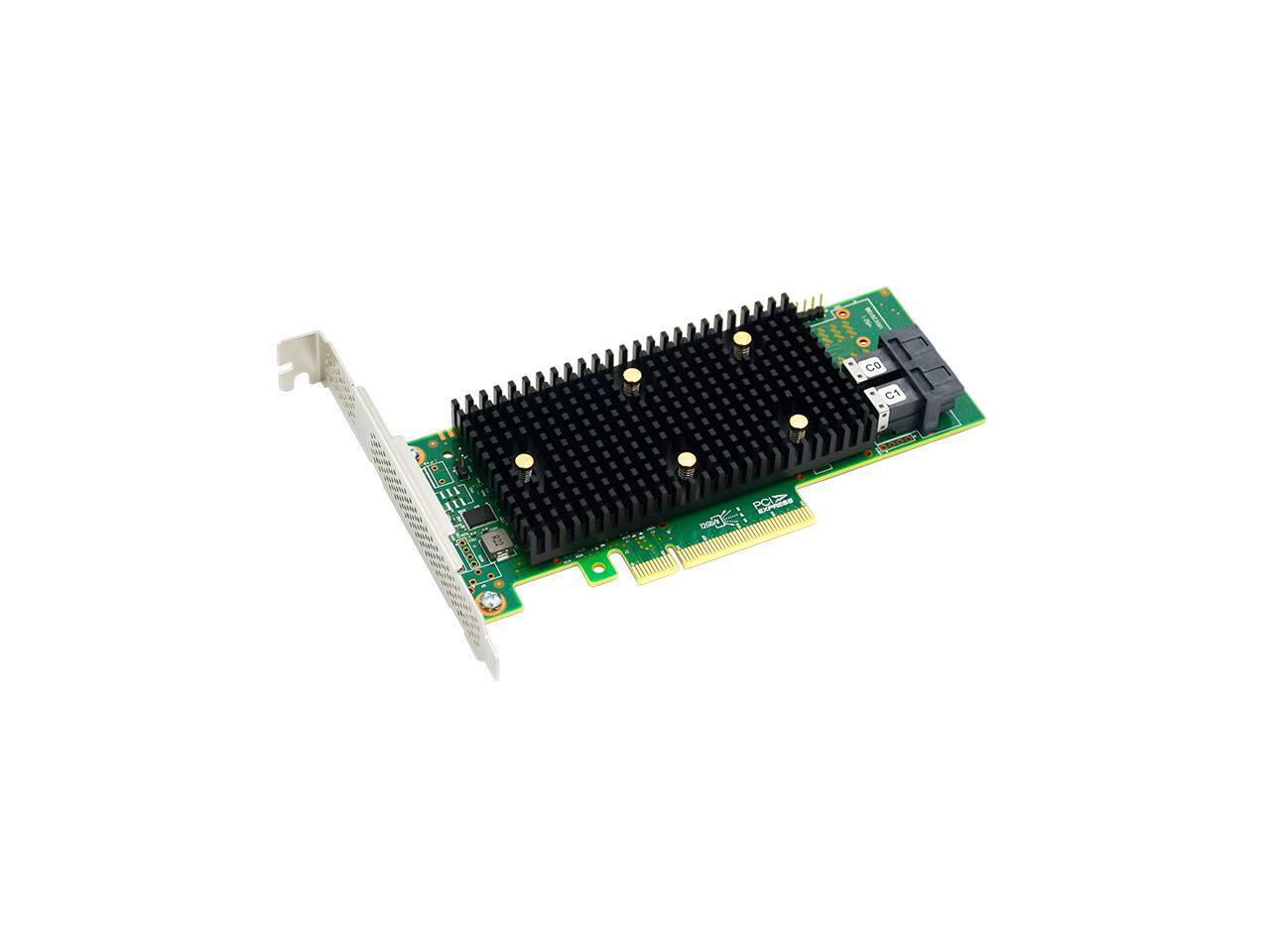 PCIe x8 to 8 Port TriMode SAS/SATA/NVMe HBA Expansion CardLRTM9C168I