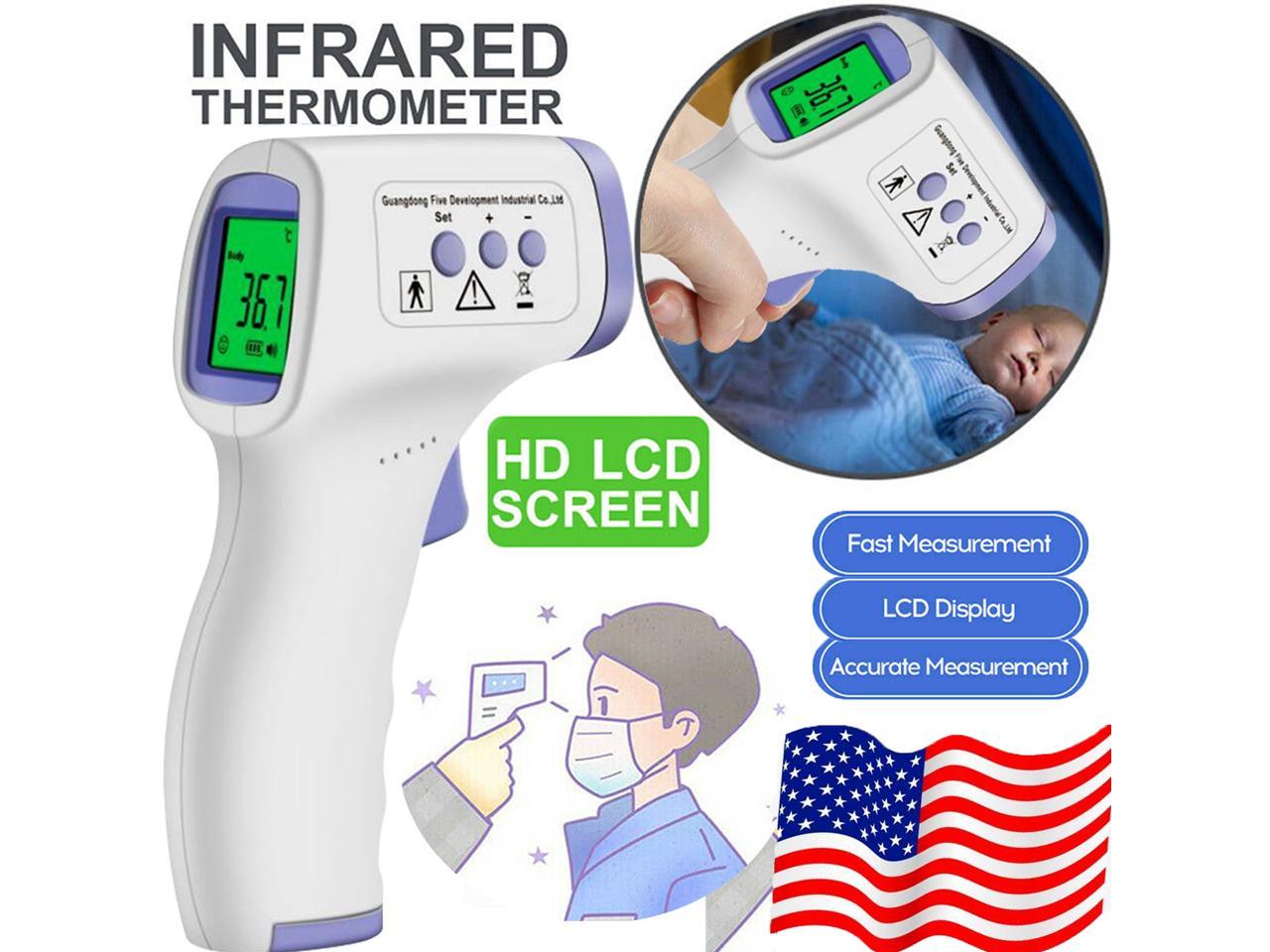 Digital LCD Infrared Thermometer Non-Contact Forehead Baby Adult Temperature Gun 