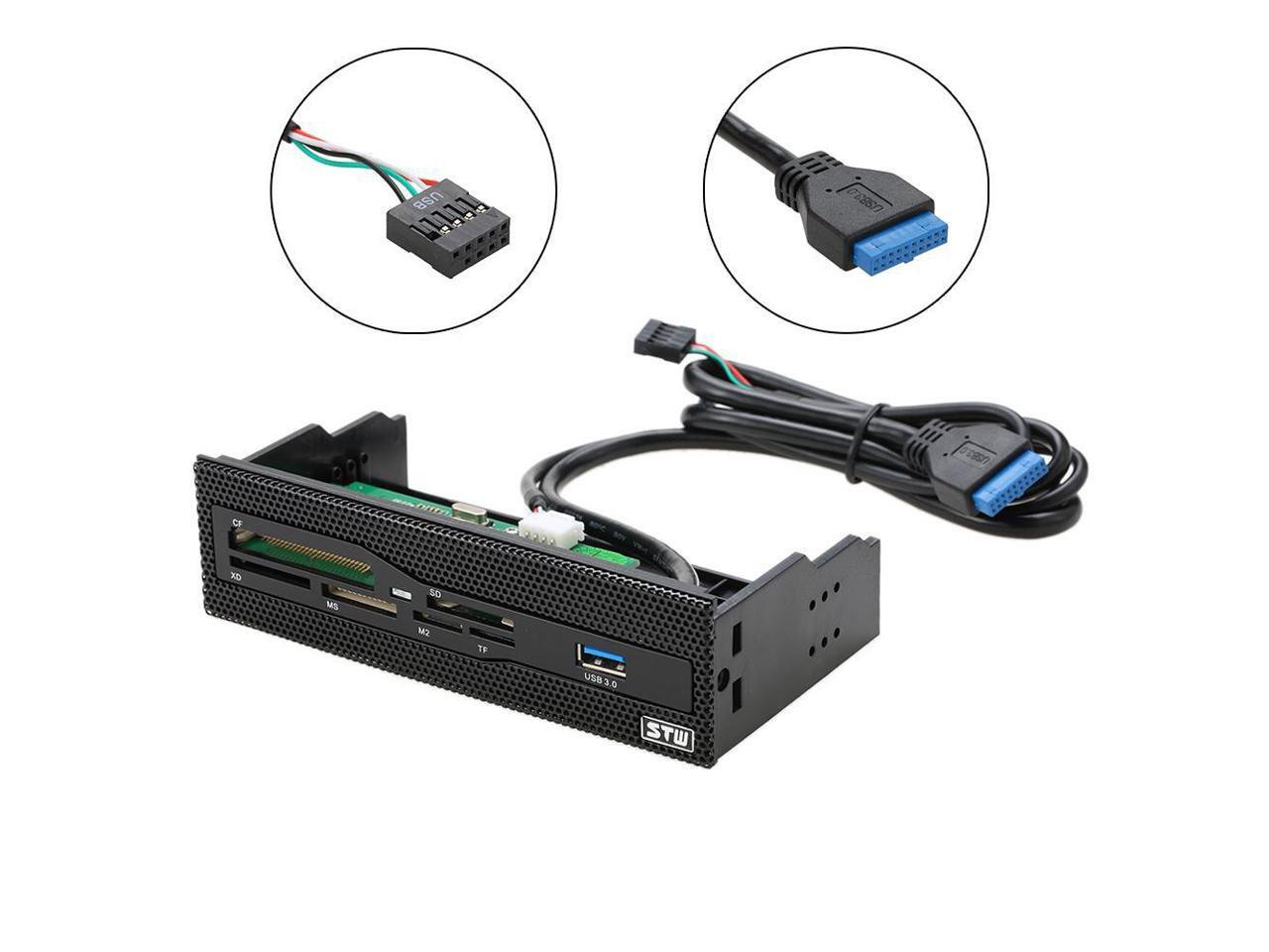 Hot USB 3.0 Internal Card Reader Media Dashboard PC Front Panel 5.25